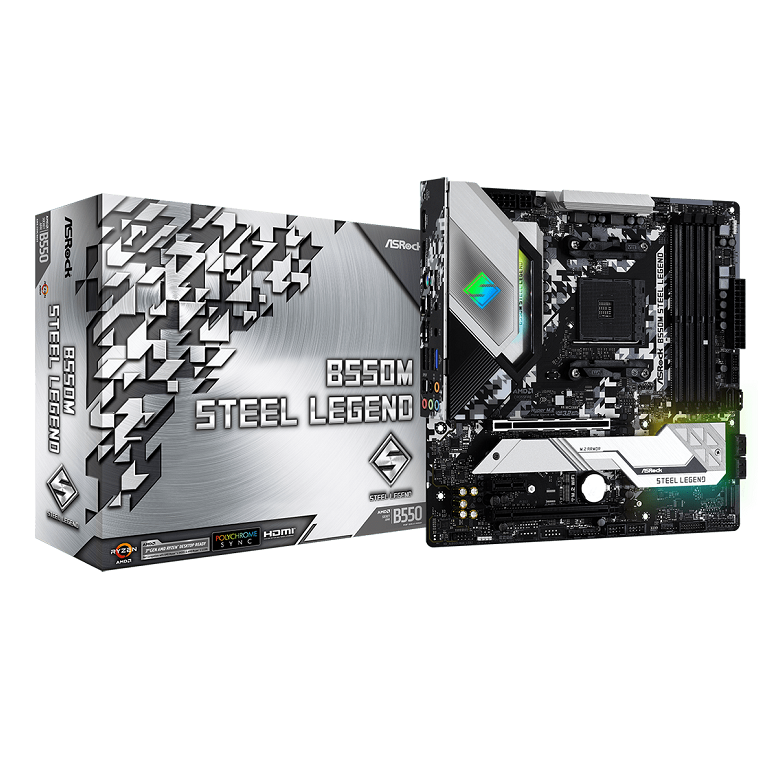 MOTHERBOARD ASRock B550M STEEL LEGEND