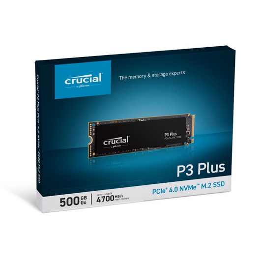 Estado Solido (SSD) M2 PCIe 4.0 NVMe CRUCIAL P3 PLUS 500GB