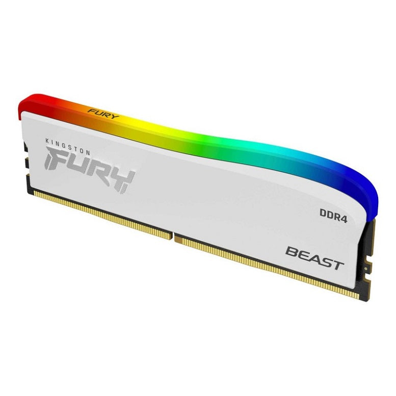 MEMORIA RAM DESKTOP RGB KINGSTON FURY BEAST WHITE DDR4 3200MHz 8GB